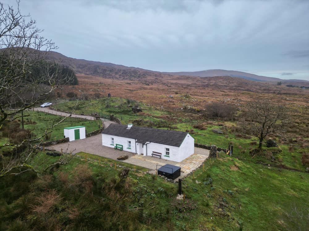 Aerial view of the cottage